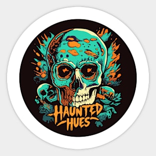 "Haunted Hues" design Sticker